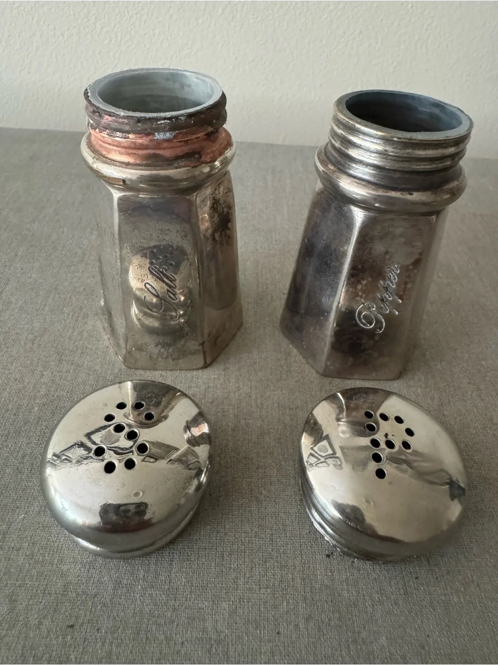 Pottery Barn Silver-plated Salt & Pepper Shakers from 2020s